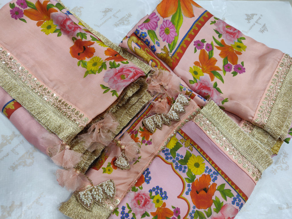 Peach Blossom Rumala Sahib Set