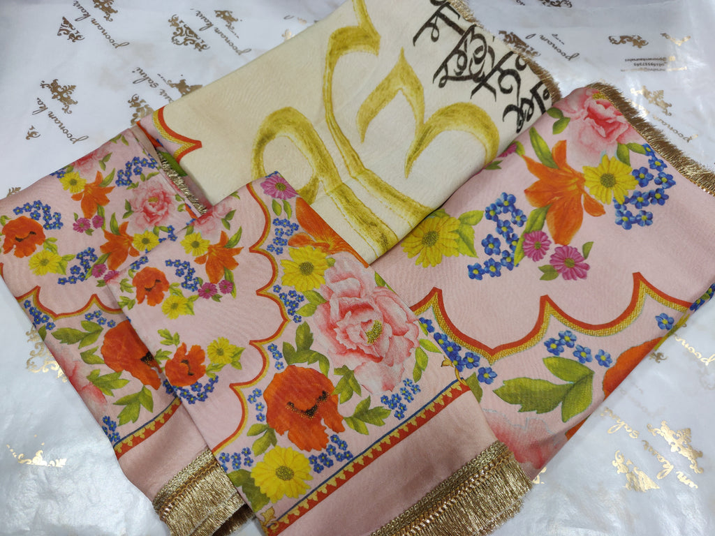 Peach Blossom Rumala Sahib Set